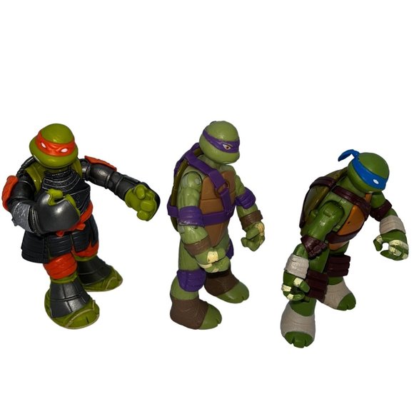 Teenage Mutant Ninja Turtles TMNT Set of 3 Action Figures 2013 Viacom - Picture 1 of 10